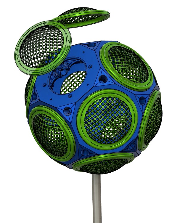 3d geprinte dodecahedron omnidirectional speaker